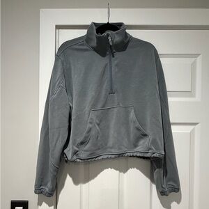 Auth. ✅ RARE Lululemon Softstreme Brushed Half-Zip in “Belgian Blue” Size 12💙